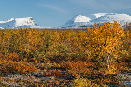 Abisko with Laporten in autumn season