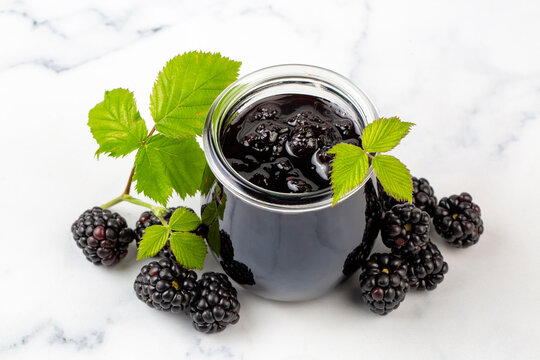 Blackberry Jam in a Jar, Tasty Homemade Berry Jam