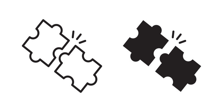 Compatibility icon flat outline in black