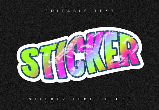 Sticker Text Effect