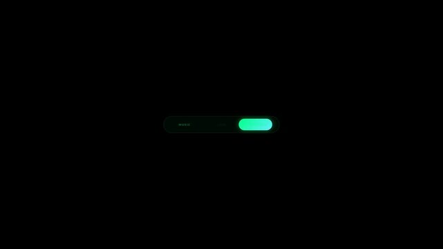 Modern Dark Mode Toggle Menu with Music and Live Options