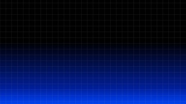 Futuristic cyber blue moving grid background bottom glow seamless loop 4k motion graphic video