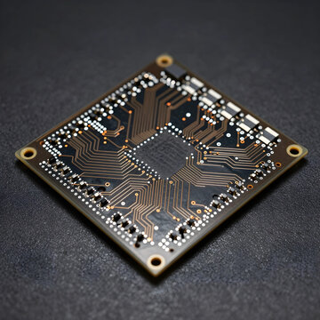 Technology innovation and semiconductor manufacturing, electronic circuit board with microchip processor for computing hardware and digital infrastructure