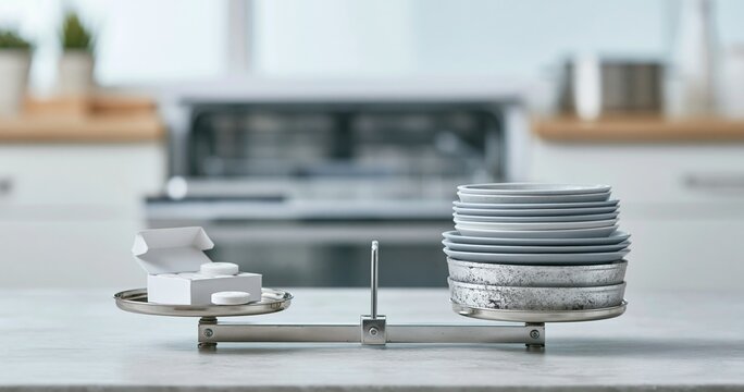 Kitchen scale balancing plates and tablets
