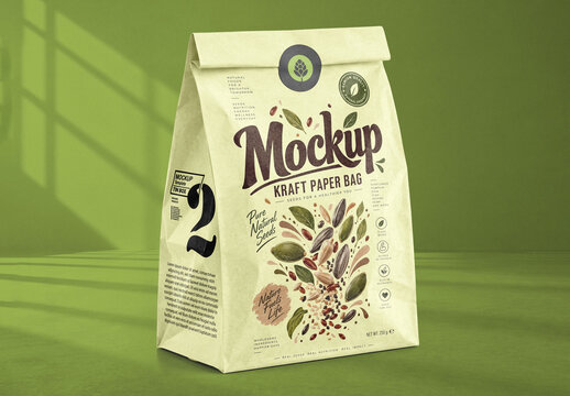 Kraft Paper Takeaway Bag Mockup