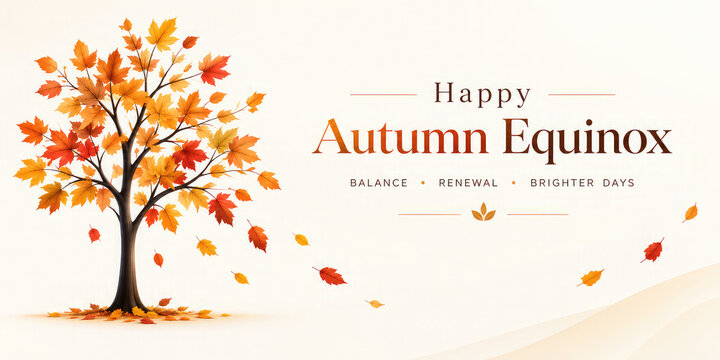 Autumn Equinox 2026 &ndash; Day and Night Balance, Seasonal Transition & Falling Leaves,,