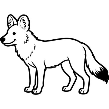Dhole Outline illustration
