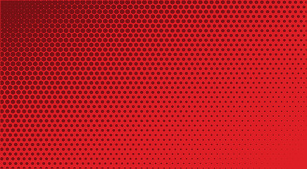 Obraz premium Red dotted halftone pattern abstract minimalist background