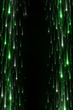 Vertical falling light particles digital rain background