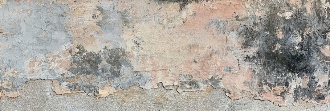 Textured grunge background. Old plastered wall with a multilayer cracked coating. Grunge texture with a deep pattern on the wall