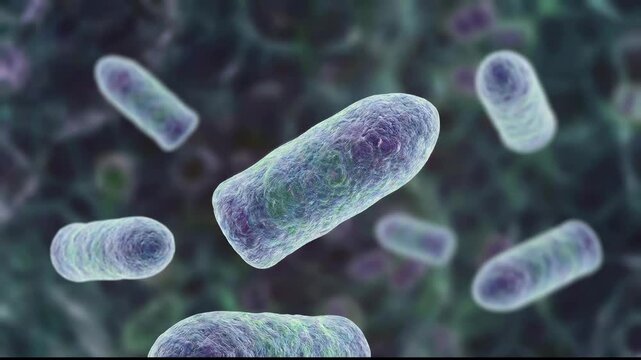 Harmful virus progression: rabies virus, rhabdovirus structure, infectious agent, microscopic particle, disease cause, organism replicate, health threat, cell invasion.