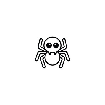 Spider logo style icon design template vector illustration