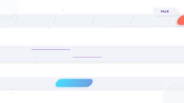 Smooth pace tracking graph and dynamic data timeline motion design