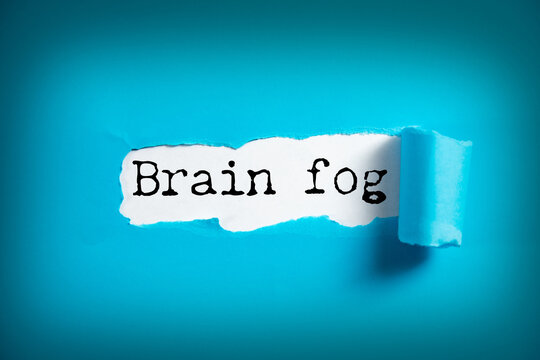 Brain fog text on paper