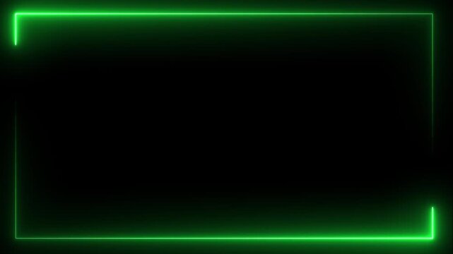 Animation of glowing neon rectangles abstract background. Abstract glowing neon light rectangle border frame animation, abstract glowing neon rectangle border frame. Square rectangle picture frame 