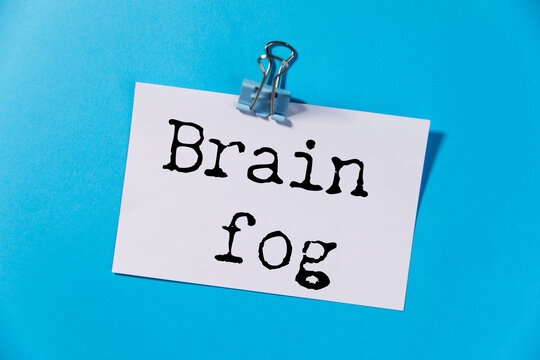 Brain fog text on paper