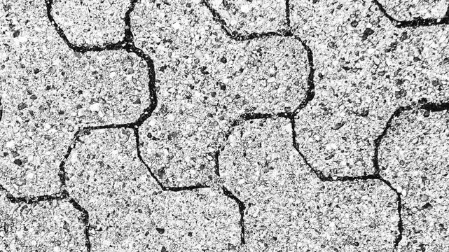Interlocking pavement texture pattern detail