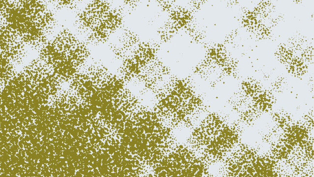 Olive toned halftone grunge texture creates a distressed speckled background pattern grainy dot khaki
