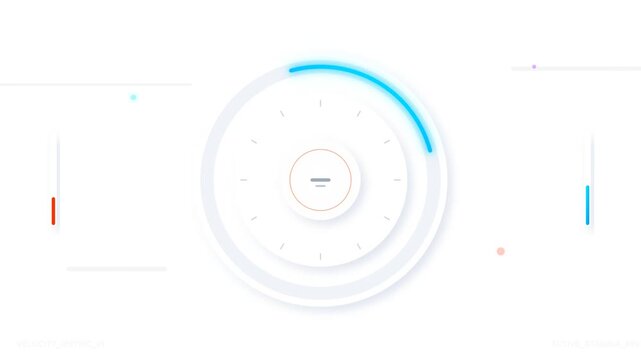 Minimal UI circular HUD loader with modern motion graphics animation