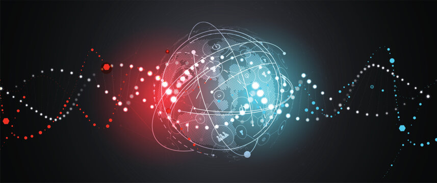 DNA strands, modern dna design, neural pathways, molecular strands, network technology