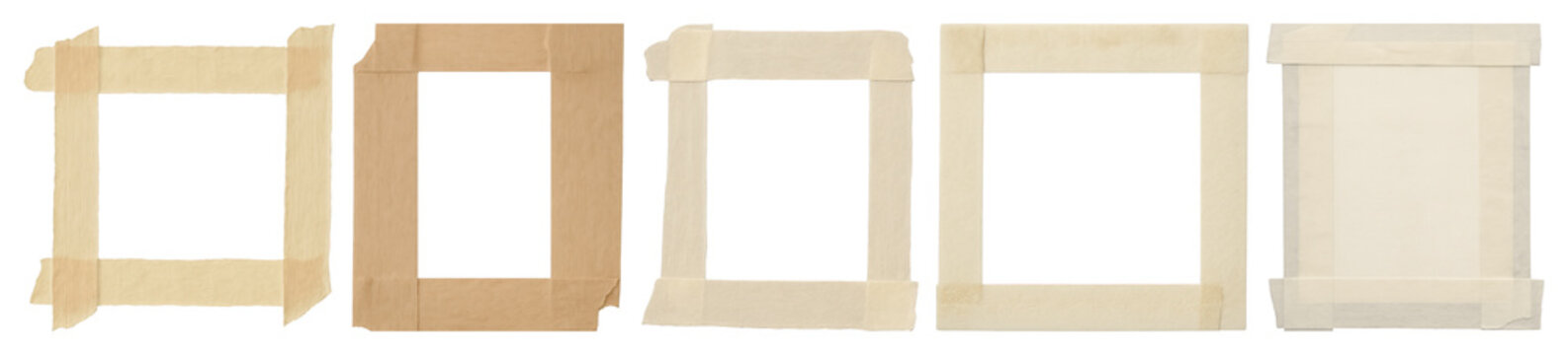 PNG Vintage paper frames collection, transparent background