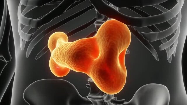 Animation video of bone remodeling process, showing how bones adapt to stress and heal after fractures