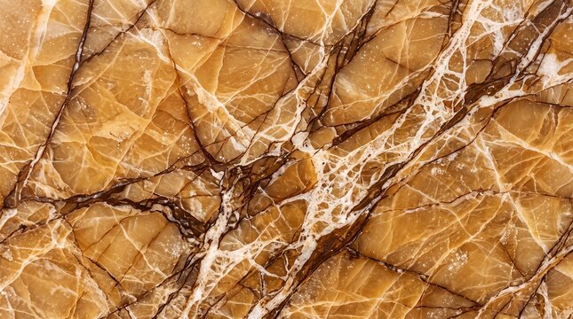 Polished Brown Marble Texture with Natural Veins