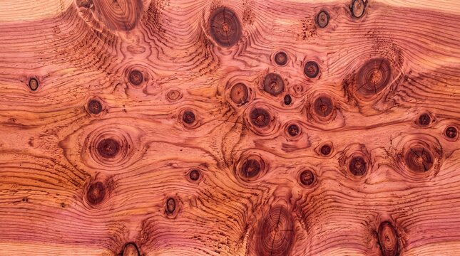 Red Cedar Wood Grain Texture with Natural Knots