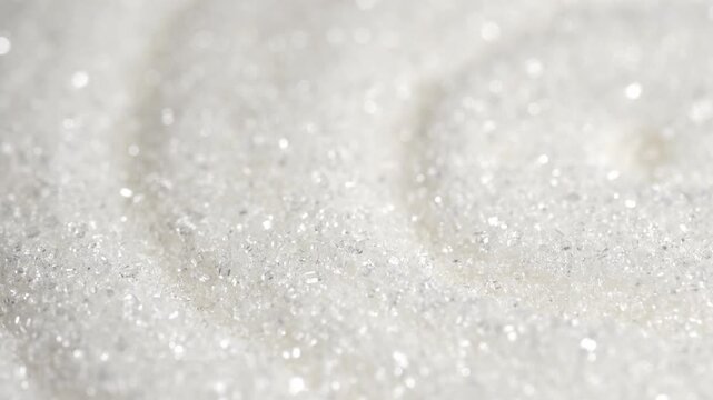 White loose sugar spinning. Sugar texture	
