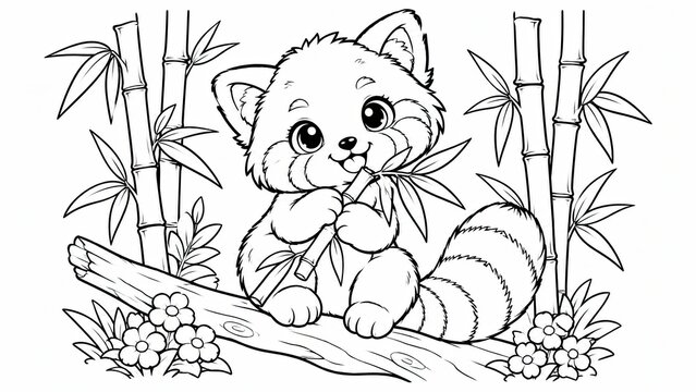 Cute little kitten drawing for kids coloring page activity