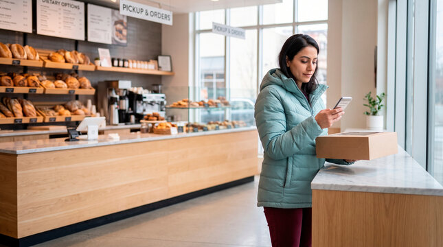 Woman Collecting Holiday Bakery Preorder for Dietary Preferences