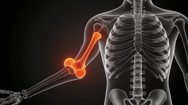 Animation video of bone remodeling process, showing how bones adapt to stress and heal after fractures