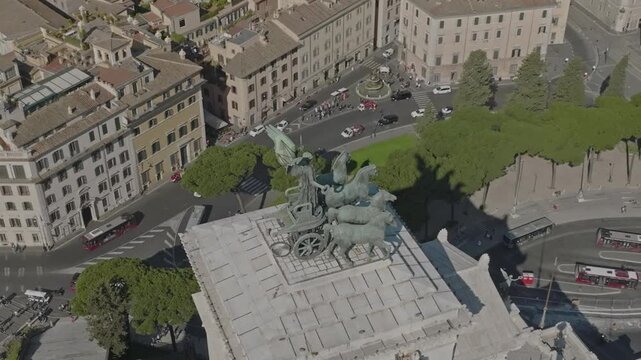 Aerial view of Monument to Victor Emmanuel II, Italy.