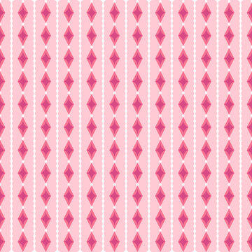 Soft Pink Diamond Vertical Bead Seamless Pattern Background