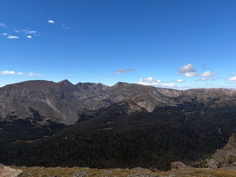 mountain landscape with blue sky