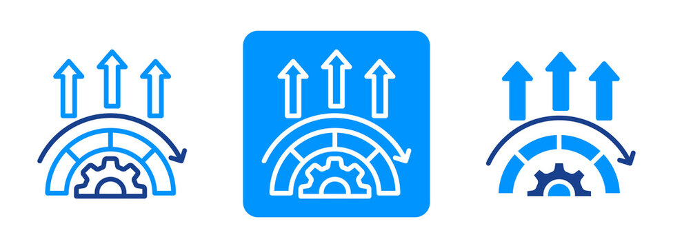 Operational Efficiency Icon In Dual Tone Style