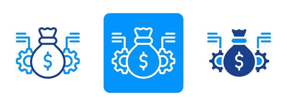Asset Utilization Icon In Dual Tone Style