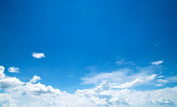 blue sky background with tiny clouds