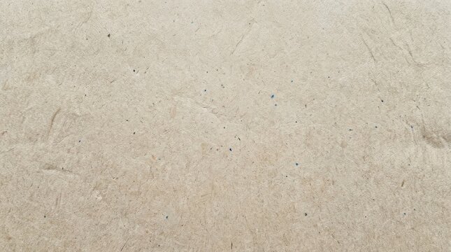 A close-up shot of a sheet of textured, light brown cardboard. The cardboard surface has a rough, slightly bumpy texture with small, scattered blue specks.