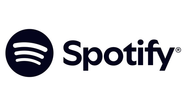 Spotify wordmark logo for music streaming platform and digital audio entertainment.