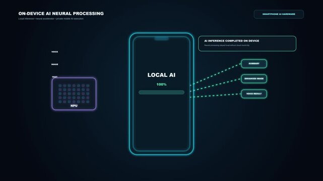 Local artificial intelligence neural processing smartphone interface