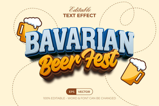 Editable Oktoberfest Text Effect Beer Festival 3D Style