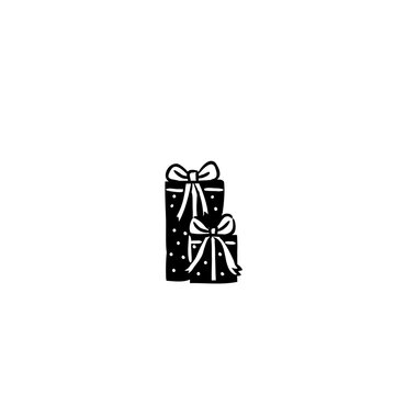 Stack of Christmas Gift Boxes Vector Illustration