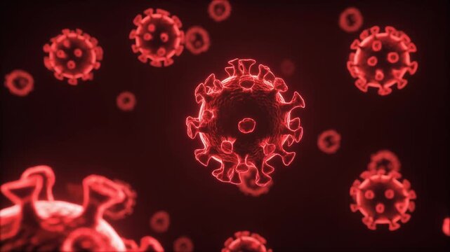 Red Blood Cells Flowing Vector Illustration with Heart Inspired Pattern, Blood Cell Texture, Medical Background, Red Circular Forms and Abstract Organic Design for Healthcare Concepts