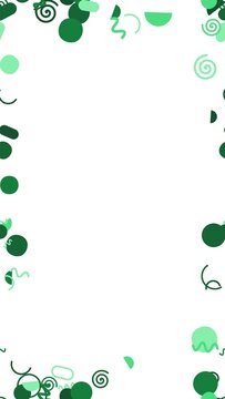 pattern organic Green vector border design with swirling shapes