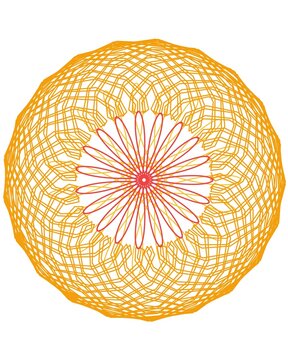 pattern guilloche square Abstract geometric mandala pattern with intricate lines and vibrant colors a unique design
