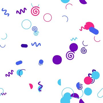 pattern organic square Abstract geometric shapes background with colorful circles, squiggles, and spirals pattern