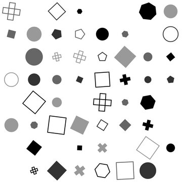 pattern grid square Seamless pattern of geometric shapes icons abstract background vector illustration graphic design elements