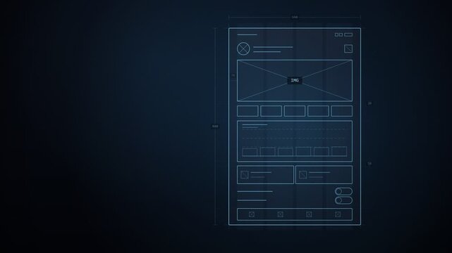 Wireframe To High Fidelity UI Design Build Animation