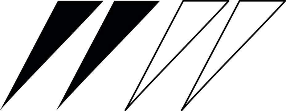 Dynamic minimalist black and white geometric shapes depicting speed and forward motion against a clean bright studio background.